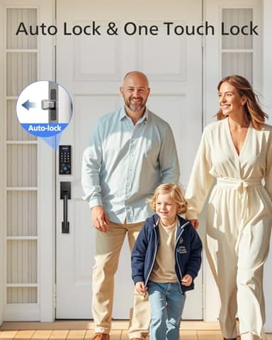 Philips Wi-Fi Smart Lock with Handle, Keyless Entry Keypad Door Lock with Handle, Front Door Deadbolt Set with WiFi Gateway, App Control, Fingerprint Unlock, PIN Code Unlock, Auto Locking - Image 8