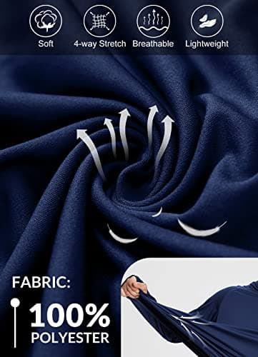 baleaf Men's Sun Protection Hoodie Shirt UPF 50+ Long Sleeve UV SPF T-Shirts Rash Guard Fishing Swimming Lightweight Deep Blue L - Image 4