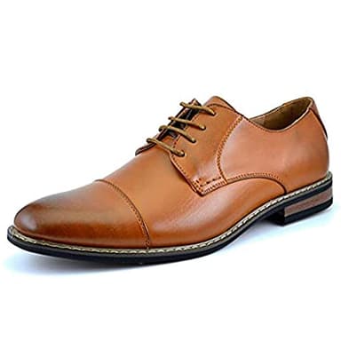 Bruno Marc Moda Italy Prince Men's Classic Modern Oxford Wingtip Lace Dress Shoes,PRINCE-6-BROWN,14 D(M) US - Image 1
