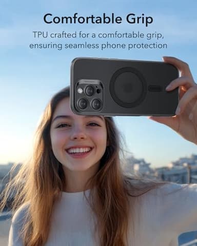ESR for iPhone 16 Pro Max Case, Compatible with MagSafe, Camera Protection, Shockproof Thin Cover, Resists Yellowing and Scratche, Magnetic Phone Case for iPhone 16 Pro Max, Zero Serie, Frosted Black - Image 4