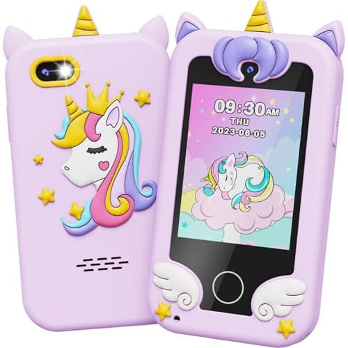 UCIDCI Kids Smart Phone for Girls Ages 3-7 with Dual Camera - Learning Games, Travel Toy with MP3 Music Player for Christmas, Birthday Gifts for 3-7 Year Old Boys - Image 1