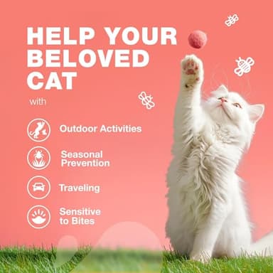 Flea Treatment for Cats - Daily Oral Cat Flea and Tick Treatment Chews - Chewable Kitten Flea Treatment - Soft Treats for All Breeds & Ages - Natural Chicken-Flavor Flea and Tick Supplement for Cats - Image 3