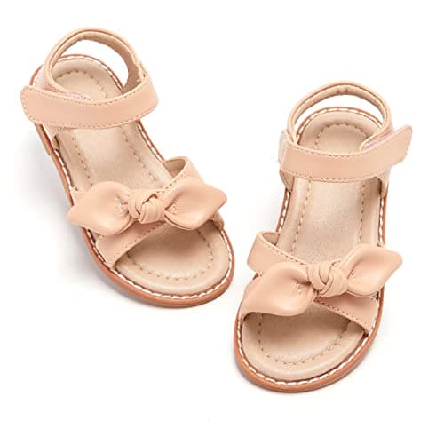 ESTINE Girls Sandal Dress Shoe for Toddler/Little Kid Party School Shoe (83-Nude,9M) - Image 1