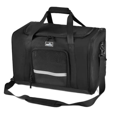 Wakytu Dog Carriers for Small Dogs, Cat Carrier Travel, Expandable, Collapsible, 900D High Density Oxford Cloth, Wear-Resisting, Anti Tearing, Reflective Tape,Safety Lock Zipper - Image 1