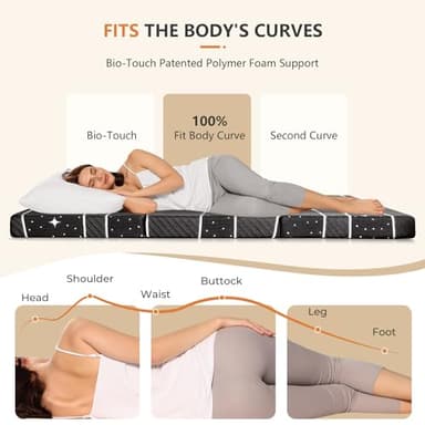 Sweetnight Tri-fold Mattress - 4 Inch Dual-layer Foam Folding Mattress | Removable & Washable 500G Superfine Fiber Cover | Suitable for Camping, RV & Home Use （Twin） - Image 3