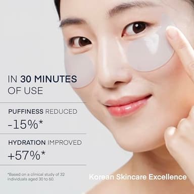 TEREZ & HONOR Under Eye Patches for Dark Circles - 60 Korean Hydrogel Masks for Puffiness, Bags with Caffeine, Hyaluronic Acid, Niacinamide - Undereye Brightening, Hydrating, Anti-Wrinkle & Cooling - Image 2