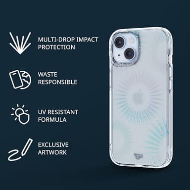 Tech21 Evo Sparkle case for iPhone 15 Plus - Compatible with MagSafe - Impact Protection Case - Lunar Clear - Image 4