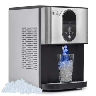 Deco Chef Self Dispensing Nugget Ice Maker Countertop, 46LB Per Day Automatic Chewable Ice, 1.8LB Per Hour, Additional 2-Year CPS Protection Plan Included - Image 1