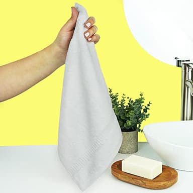 Chakir Turkish Linens | Hotel & Spa Quality 100% Cotton Premium Turkish Towels | Soft & Absorbent (4-Piece Washcloths, White) - Image 2