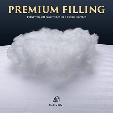 COZSINOOR Bed Pillows for Sleeping Queen Size - Hotel Quality Set of 2 - Breathable Down Alternative Microfiber Filled for Back, Stomach, Side Sleepers, Cooling & Skin-Friendly - Image 5