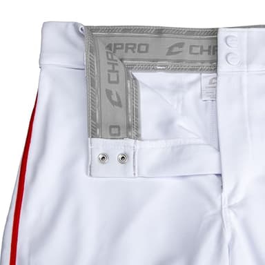CHAMPRO Boys' Standard Triple Crown 2.0 Baseball Knickers with Braid, White, Scarlet - Image 3