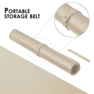 Large Desk Mat - 47.2"x 17" Non-Slip PU Desk Pad for Office and Home - Ideal for Large Mouse Pad and Desk Mats on Top of Desks(Champagne Gold) - Image 3