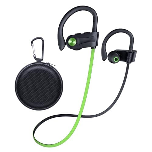 JOYWISE Bluetooth Headphones, Wireless Earbuds IPX7 Waterproof Bluetooth 5.3 Headphones with 16Hrs Playtime Stereo Bass Headsets with Mic Running Headsets with Earhooks for Sports Running Workout - Image 1