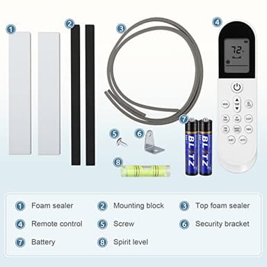 Antarctic Star 12,000 BTU Window Air Conditioners Cools up to 550 Sq. Ft, U-Shaped Air Condtioner Window Unit with 6 Modes 24H Timer, Energy-saving Window AC Units, Easy to Install, White - Image 6