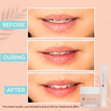Hanalei Vegan Sugar Lip Scrub Exfoliator - Hawaiian Cane Sugar, Kukui Oil & Shea Butter for Smooth, Hydrated Lips - Natural, Cruelty-Free Lip Care, Removes Dry Skin, Moisturizes & Softens (22g) - Image 2