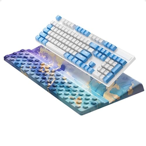 Ospelelf Computer Keyboard Stand Tilt with Wrist Rest, Comfy Ergonomic Keyboard Riser Holder for Desktop - Image 1