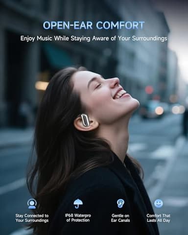 MAIJOFO AI Translation Earbuds Real Time, 144 Language Translator Earbuds OWS 4-in-1 Translation Headphones, Fit iOS and Android, Ideal for Travel Business Learning（Matte Black） - Image 3