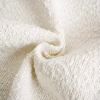 Foindtower Pack of 2 Textured Boucle Throw Pillow Covers Accent Solid Pillow Cases Cozy Soft Decorative Couch Cushion Case for Chair Sofa Bedroom Living Room Home Decor, 18 x 18 Inch,White - Image 3