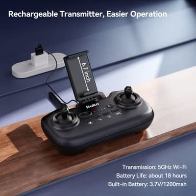 Ruko U11S Drones with Camera for Adults 4k, Built-in Remote ID, 120° FOV, GPS Auto Return, 40 Min Flight, 5G Live Transmission, Foldable Mini FPV Quadcopter for Beginners with Follow Me, Circle Fly - Image 6