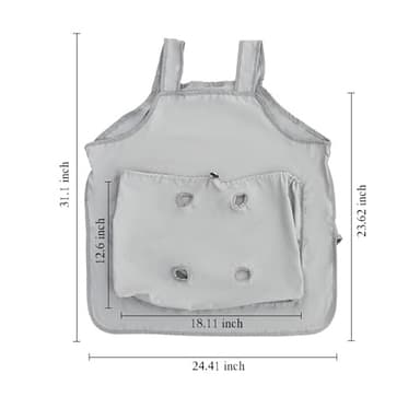 OldSerenWay Pet Carrier Apron with Holes, Hands-Free Shoulder Sling Cat Hugging Carrying Holding Suit with Adjustable Sleeping Bag for Avoiding Hair Sticking - Image 3
