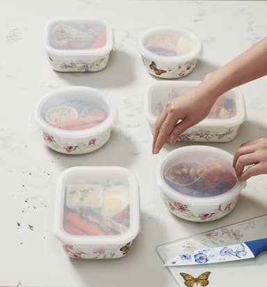 Lenox 824646 Butterfly Meadow Serve & Store Container, Small Container 6.25"D x 2.75"H - Image 10