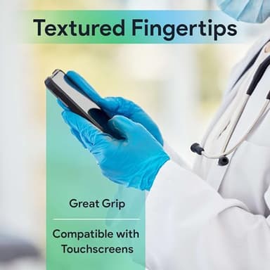 Medical Exam Blue Nitrile Gloves Large 1000 Count - 3 Mil Powder and Latex Free Disposable Gloves - Case of 10 Boxes of 100 - Image 6