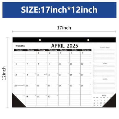 Desk Calendar 2025-2026,April 2025 to September 2026-Calendar 2025-2026 -18 Months,Desk Calendar 2025-2026 with to-do List,Thick Paper,17" x 12" For Planning. - Image 3