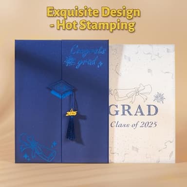 AYGXU Graduation Gifts-Graduation Guest Book 2025-guest Book for Graduation Party,Blue Autograph Book with Tassel Class of 2025 Graduate Party Decorations,Graduation Signature Guest Book - Image 5