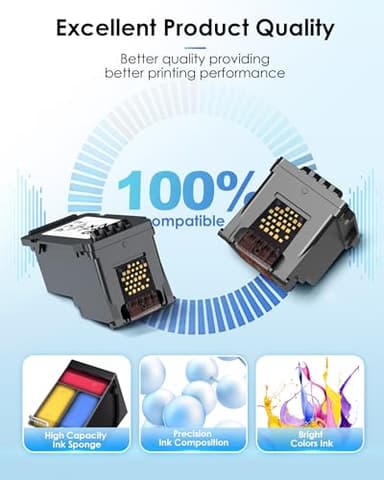 TECKKIN 245XL Black Ink Cartridge High Capacity for Canon 245XL Black Ink PG-245 XL Compatible to Canon Pixma MX490 MX492 MG2522 MG3022 MG2520 TS3100 TS3122 TS3300 TS3322 TR4522 Printer(2 Black Pack) - Image 4