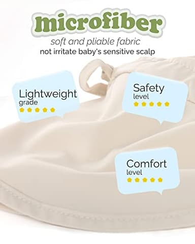 FURTALK Baby Sun Hat with Neck Flap UPF 50+ Adjustable Baby Boys Girls Summer Beach Hat for Traveling Swim Hat Beige - Image 3
