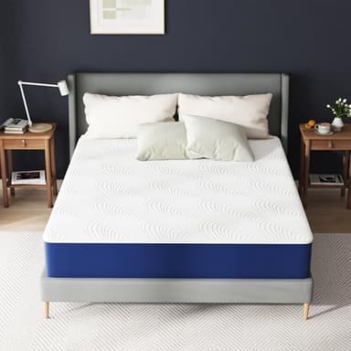 PurrJoys 12 Inch Firm Queen Mattress,Queen Size MattressCooling Memory Foam with Washable Zipper Cover, Pressure Relief & Firm Support, Easy Setup - Image 1
