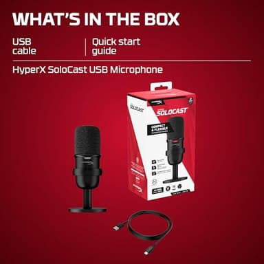 HyperX SoloCast – USB Condenser Gaming Microphone, for PC, PS4, PS5 and Mac, Tap-to-Mute Sensor, Cardioid Polar Pattern, great for Streaming, Podcasts, Twitch, YouTube, Discord,Black - Image 9