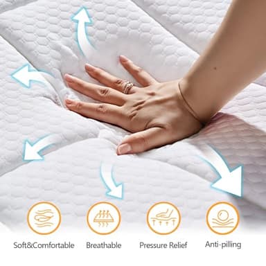 KUDSQ Full Mattresses, 10 Inch Full Size Mattress in a Box, Hybrid Memory Foam Mattress Full Size Bed with Pocket Spring for Pressure Relief & Quiet Sleep, Medium Firm, Fiberglass Free/CertiPUR-US - Image 2