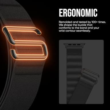 Suitisbest Sport Bands Compatible with Apple Watch Ultra Band 49mm 46mm 45mm 44mm 42mm Men, Stretchy Nylon Sport Loop Strap with S-Hook for iWatch Series 11 10 9 8 7 6 5 4 3 2 1, SE 3 2 1, Ultra 3 2 1 - Image 3