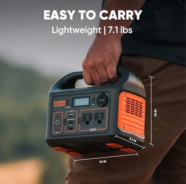 Jackery Solar Generator 300, 293Wh Backup Lithium Battery with 1XSolar Panel SolarSaga 100W, 110V/300W Pure Sine Wave AC Outlet for RV Outdoors Camping Travel Blackout - Image 4