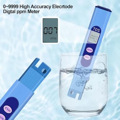 QNCIGER TDS Meter, Digital Water Testing Kits with 0-9990 PPM Measurement Range,Hand Held Electronic Water Tester for Drinking Water Quality, Tap, Well, Swimming Pool, Aquarium, RO/DI System - Image 2