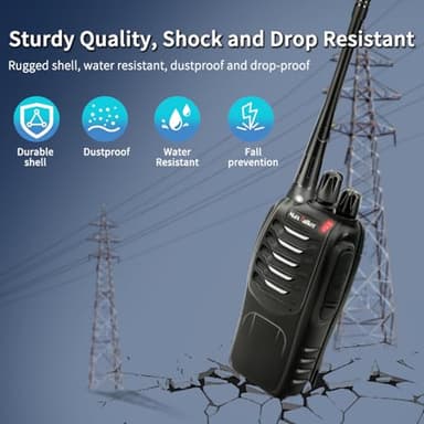 Rechargeable Walkie Talkies Long Range: MaxTalker MT-8S Walkie Talkie with Earpiece, Flashlight, VOX 1500mAh Battery, Walkie Talkies for Adults Business, Hunting Camping Essentials, 2 Pack - Image 6