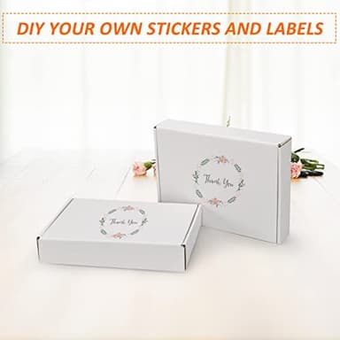 HORLIMER 11x8x2 inches Shipping Boxes Set of 25, White Corrugated Cardboard Box Literature Mailer - Image 4