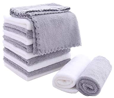 Spotted Play 12 Pack Baby Washcloths - Extra Absorbent and Soft Wash Clothes for Newborns, Infants and Toddlers - Suitable for Baby Skin and New Born - Microfiber Coral Fleece 12x12 Inches - Image 2