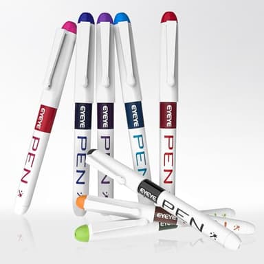 EYEYE Fountain Pens for Writing, 8 Pack Assorted Colors Fine Point Disposable Fountain Pens Stainless Steel Nib, Smooth Writing for Journaling, Drafting, Sketching, Doodling & Gifts - Image 8