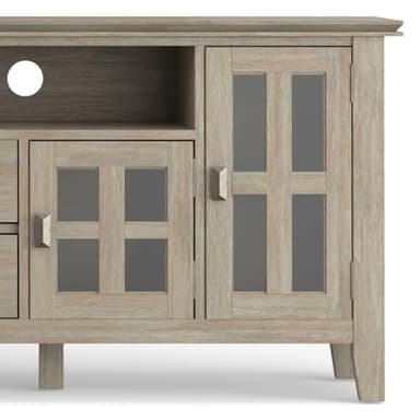 SIMPLIHOME Artisan SOLID WOOD 72 inch Wide Transitional TV Media Stand in Distressed Grey For TVs up to 80 inches for the Living Room and Entertainment Center - Image 7