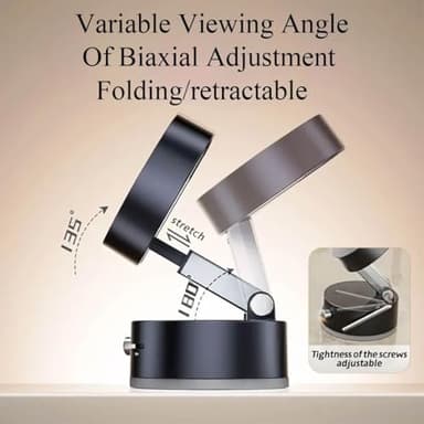 Oudvaker Foldable Magnetic Vacuum Phone Holder, 360° Electric Suction Car Mount, Double-Sided Swivel Stand for Car, Mirror, Gym, Kitchen, Hands-Free Portable Phone Holder (Pink) - Image 6