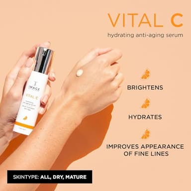 IMAGE Skincare, VITAL C Hydrating Face Serum, with Vitamin C and Hyaluronic Acid, to Brighten, Tone and Smooth Appearance of Wrinkles, 1.7 fl oz - Image 2