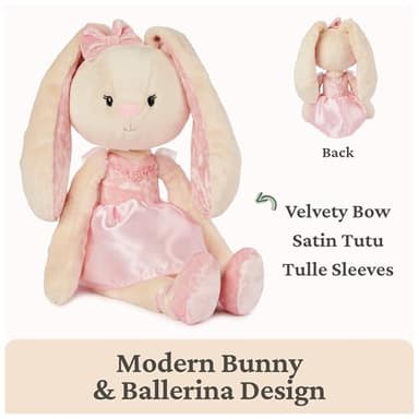 GUND Take-Along Friends Plush, Curtsy Ballerina Bunny, Bunny Stuffed Animal for Ages 1 and Up, Pink, 15" - Image 5
