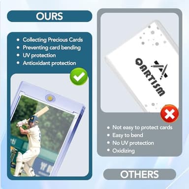 40ct Magnetic Card Holders, 35pt One Touch Card Holder, U-V Protection Hard Plastic Case for Trading Cards, Display Case for Sports, Baseball, Football, Game Cards - Image 5