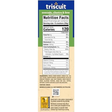 Triscuit Avocado, Cilantro & Lime Whole Grain Wheat Crackers, Lunch Snacks, Bulk Snack Crackers, 6 - 8.5 oz Boxes - Image 20