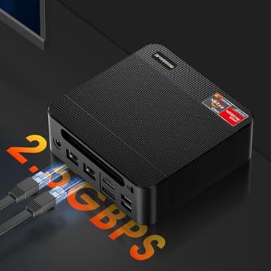 BOSGAME P4 Mini PC, AMD Ryzen 7 5825U Light Gaming Computer, 32GB DDR4 RAM, 1TB M.2 NVMe SSD, Triple Display Desktop PC, Dual 2.5G LAN Ports, WiFi 6E, BT 5.2 - Image 8