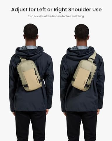 tomtoc 7L Sling Backpack Crossbody Bag for Men Women, EDC Daypack Chest Shoulder bag for 14-inch MacBook Pro M5, 13" MacBook Air/Pro, 13'' iPad Pro M5/iPad Air M3, Organized, Daily Use, Work, Travel-S - Image 5