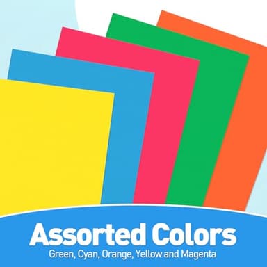 Two Pocket Folders, RAZCC 100 Pack File Folders with Pockets Fit Letter Size Paper, Thick Paper File Folder for School Office Business Home, Assorted 5 Colors - Image 5