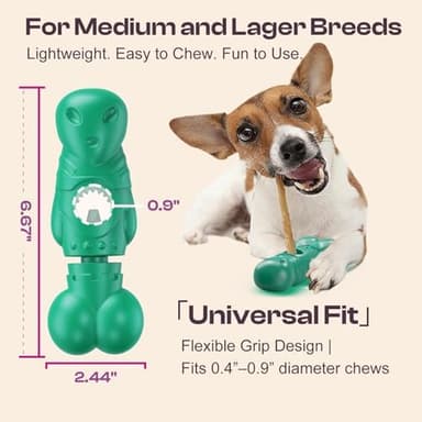 Bully Stick Holder Twist-Lock Chew Stick Holder, Safe Yak Chew Grip, BPA-Free Durable Nylon, Lightweight for Small and Medium Dogs, Dishwasher Safe Chew Toy - Image 6